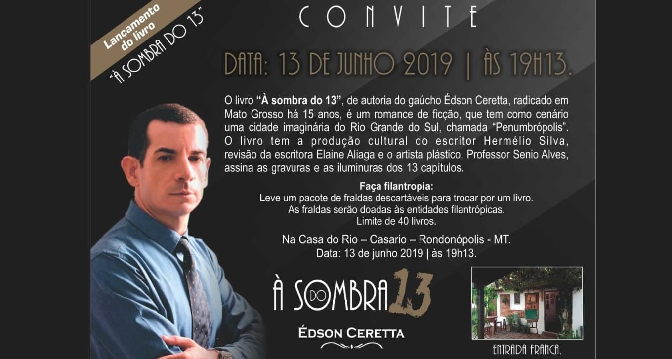 Livro “À sombra do 13” de Édson Ceretta começou a ser impresso